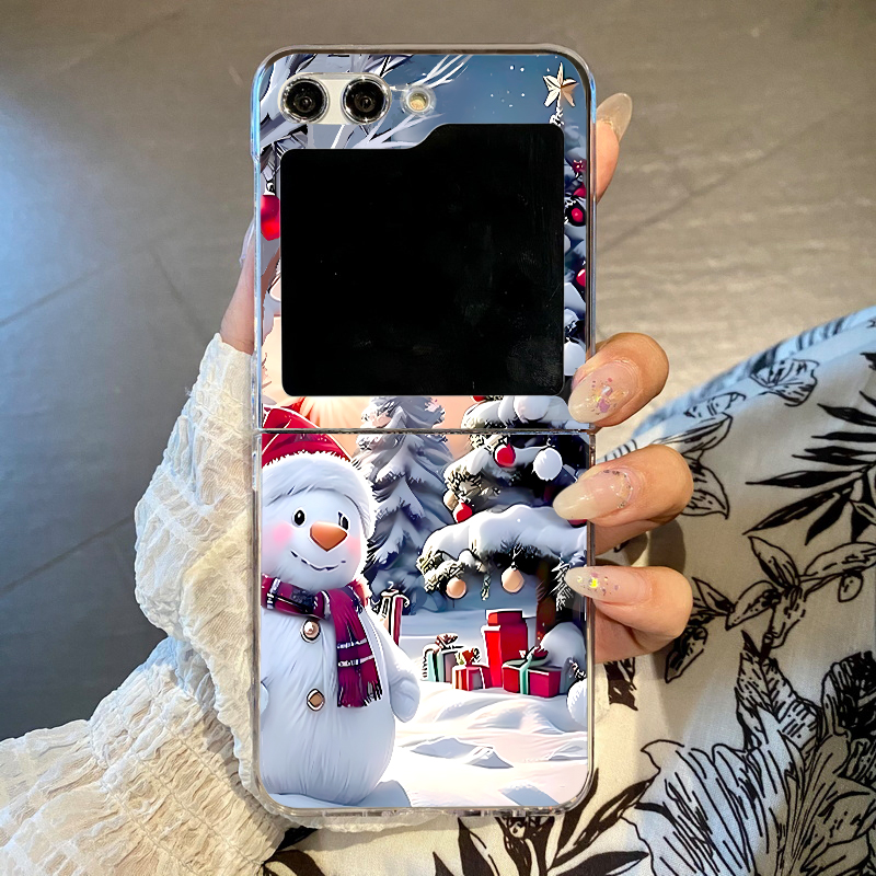 Phone Cases Z Fold 7 - Christmas Snowman Elk Phone Case For