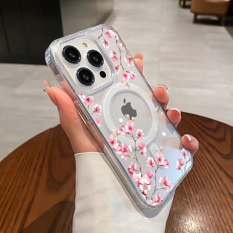 Phone Cases Pink - Luxury Pink INS Flowers Case For