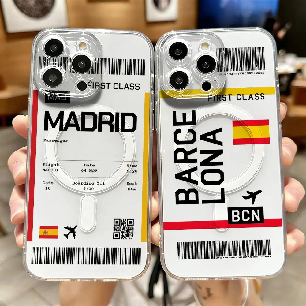 Phone Cases Aviation - Travel Plane Ticket Spain Phone Case