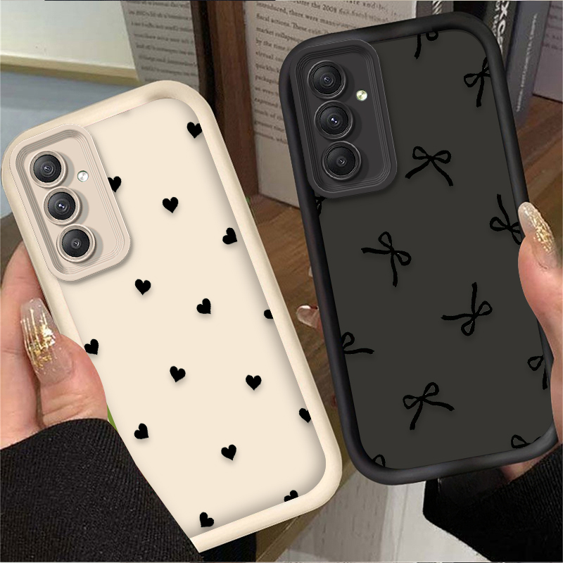 Black Love Heart Bowknot Case  - огляд і ціна Phone Cases A14 Samsung
