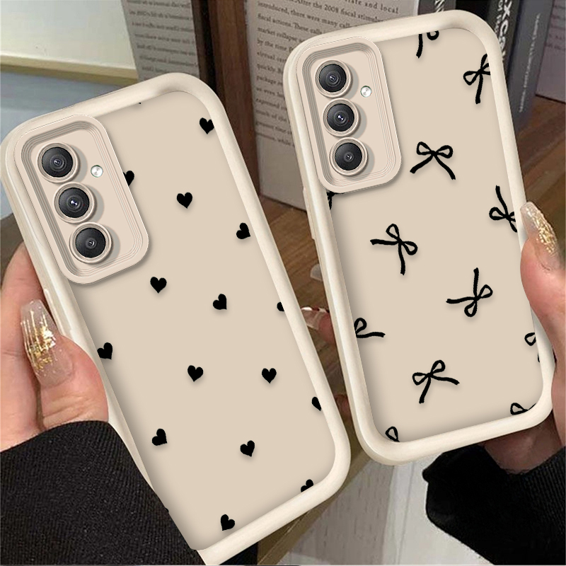 Black Love Heart Bowknot Case  - огляд і ціна Phone Cases A14 Samsung