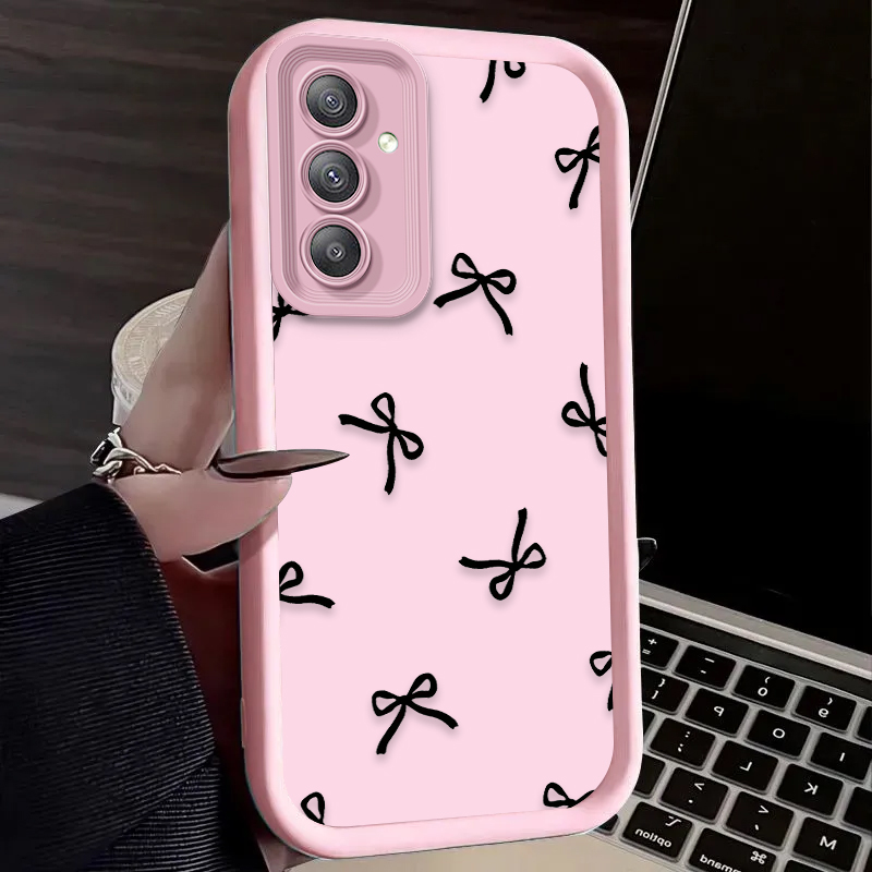 Black Love Heart Bowknot Case  - огляд і ціна Phone Cases A14 Samsung