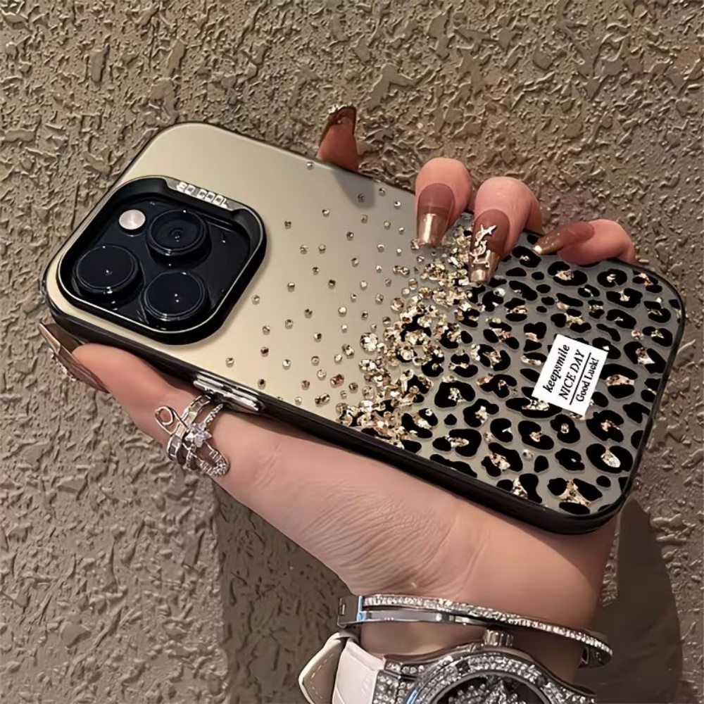 Leopard Speckled Gold Matte Fi - огляд і ціна Phone Cases Leopard Print