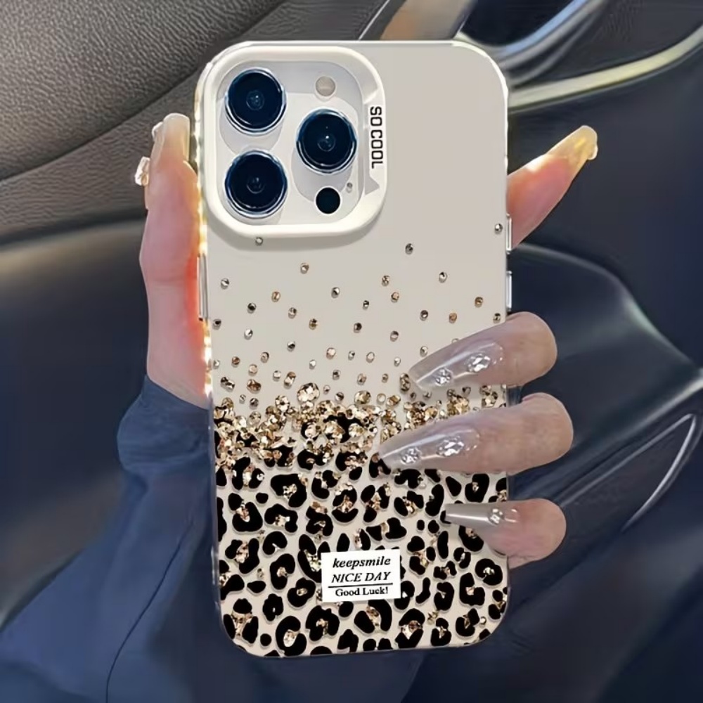 Leopard Speckled Gold Matte Fi - огляд і ціна Phone Cases Leopard Print