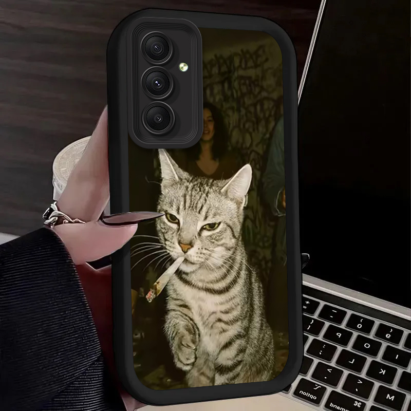 Trendy Cat Smoking Phone Case  - огляд і ціна Phone Cases A14 Samsung