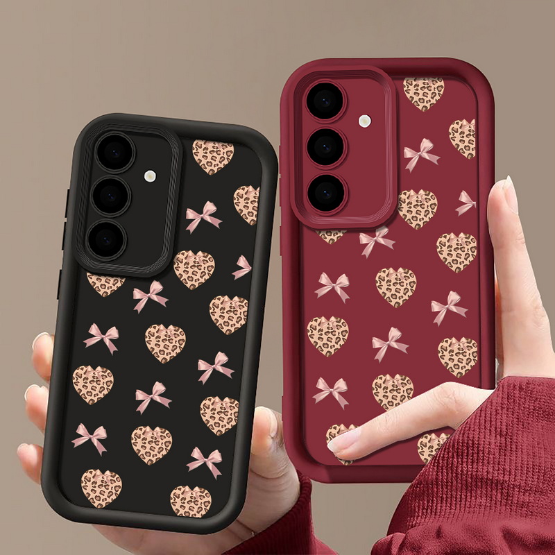 Retro Leopard Print Bow Phone  - огляд і ціна Phone Cases Leopard Print