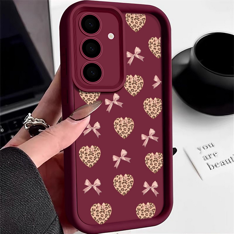 Retro Leopard Print Bow Phone  - огляд і ціна Phone Cases Leopard Print