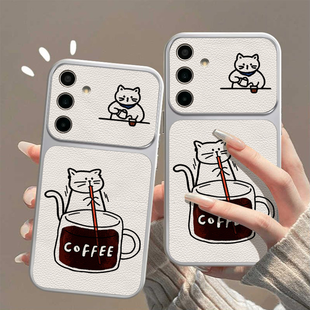Coffee Cute Cat Phone Case For - огляд і ціна Phone Cases A14 Samsung