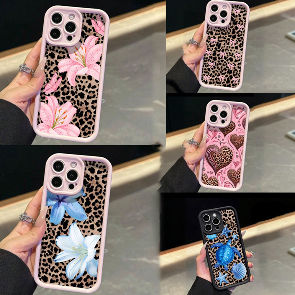 Pink Bow Lily Flower Leopard P - огляд і ціна Phone Cases Leopard Print
