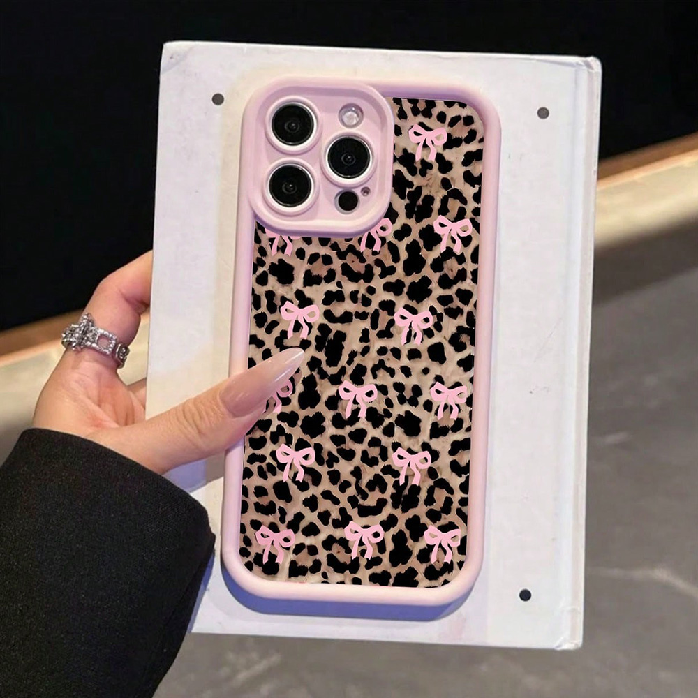 Pink Bow Lily Flower Leopard P - огляд і ціна Phone Cases Leopard Print
