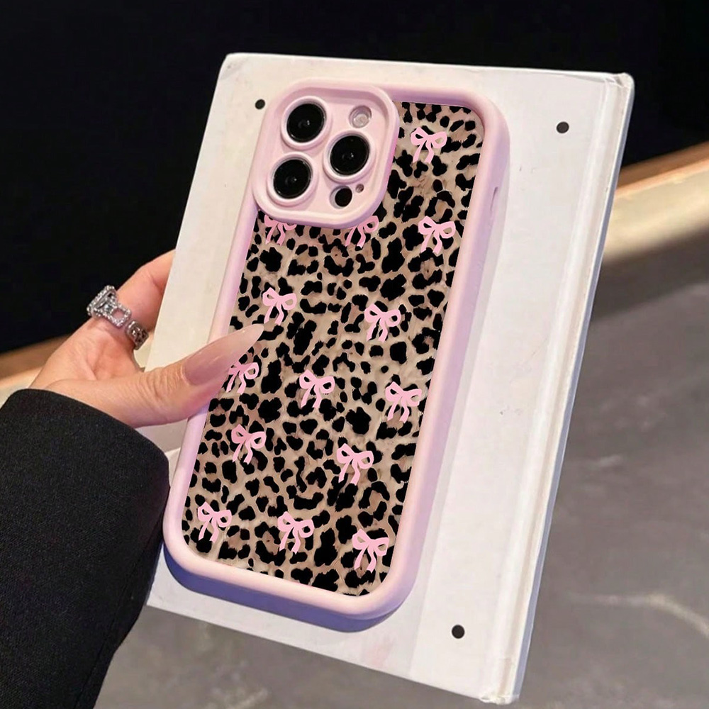 Pink Bow Lily Flower Leopard P - огляд і ціна Phone Cases Leopard Print