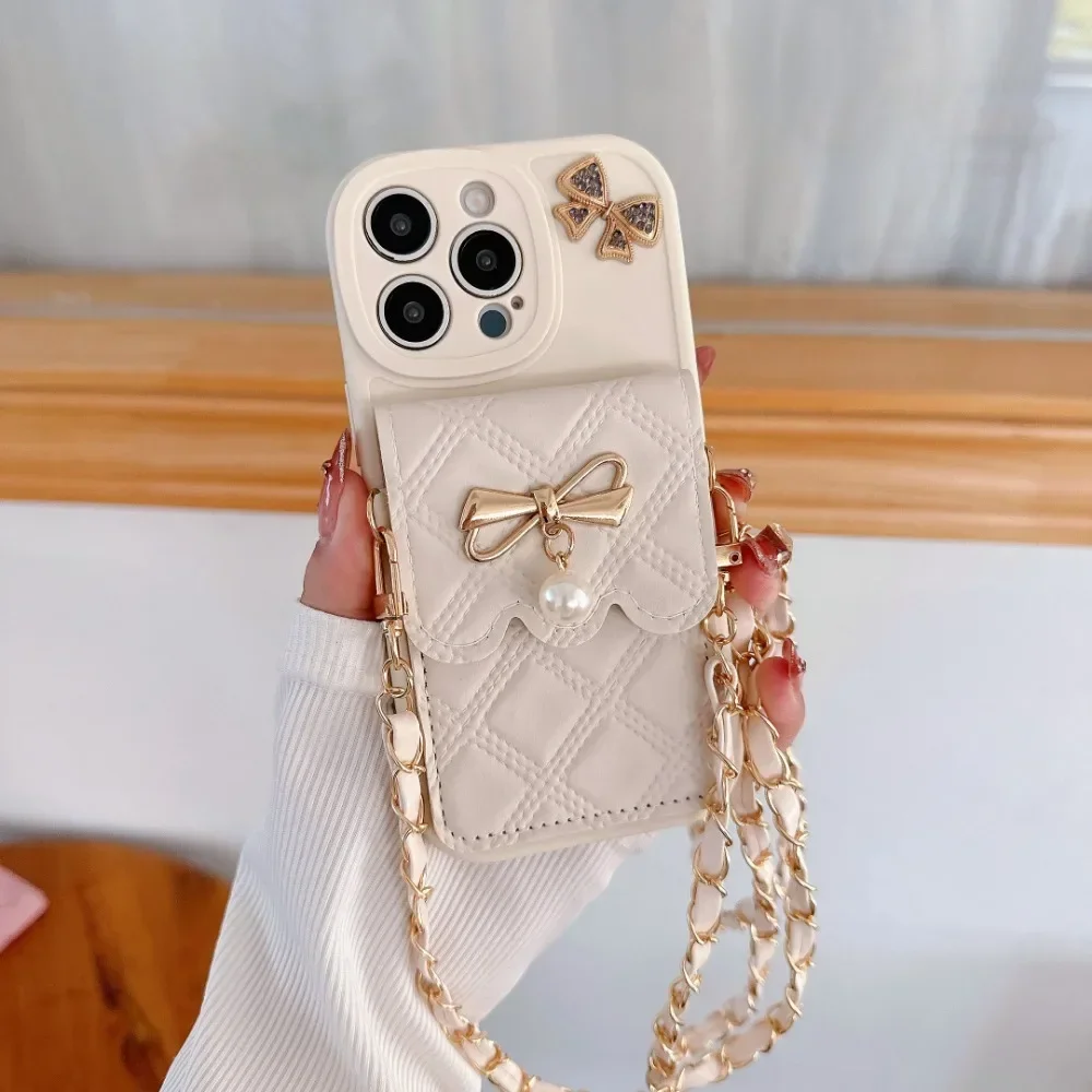 3D Bowknot Crossbody Card Hold - огляд і ціна Phone Cases Girly
