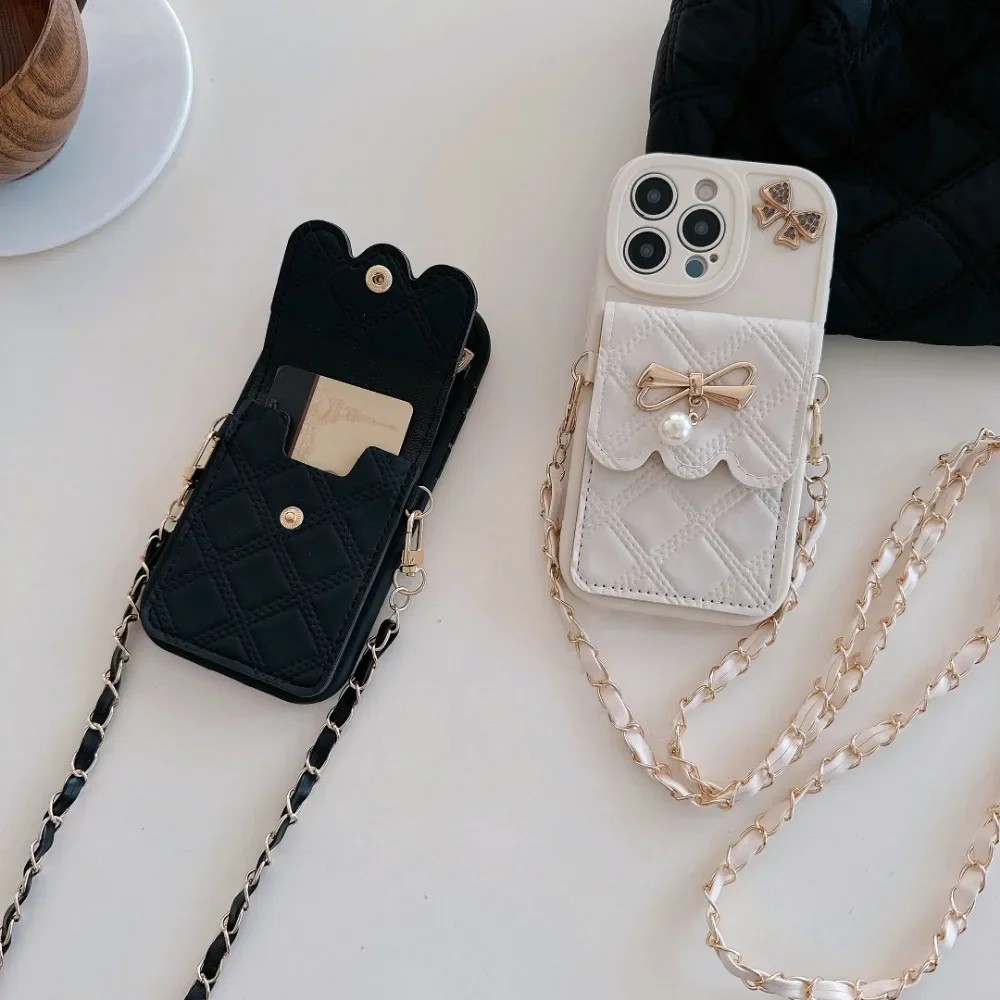 3D Bowknot Crossbody Card Hold - огляд і ціна Phone Cases Girly