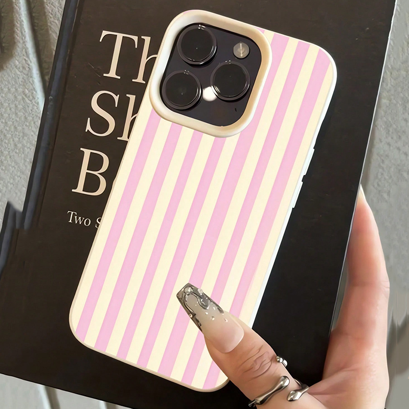 Simple Pink Vertical Striped L - огляд і ціна Phone Cases Pink