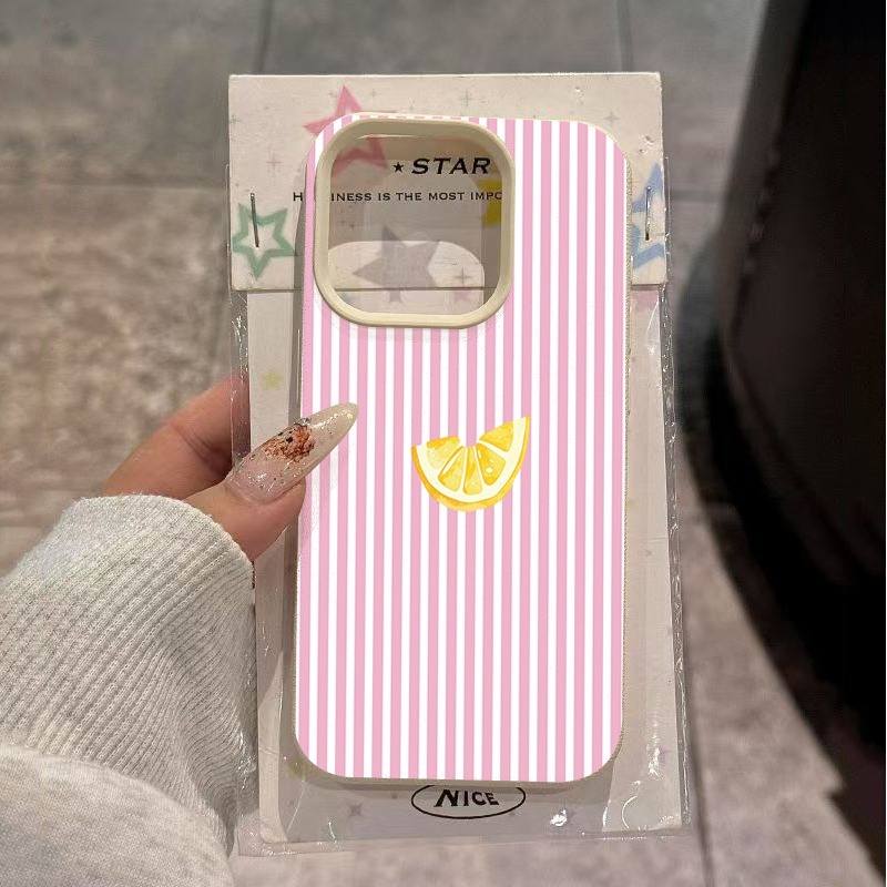Orange Pink and White Stripes  - огляд і ціна Phone Cases Pink