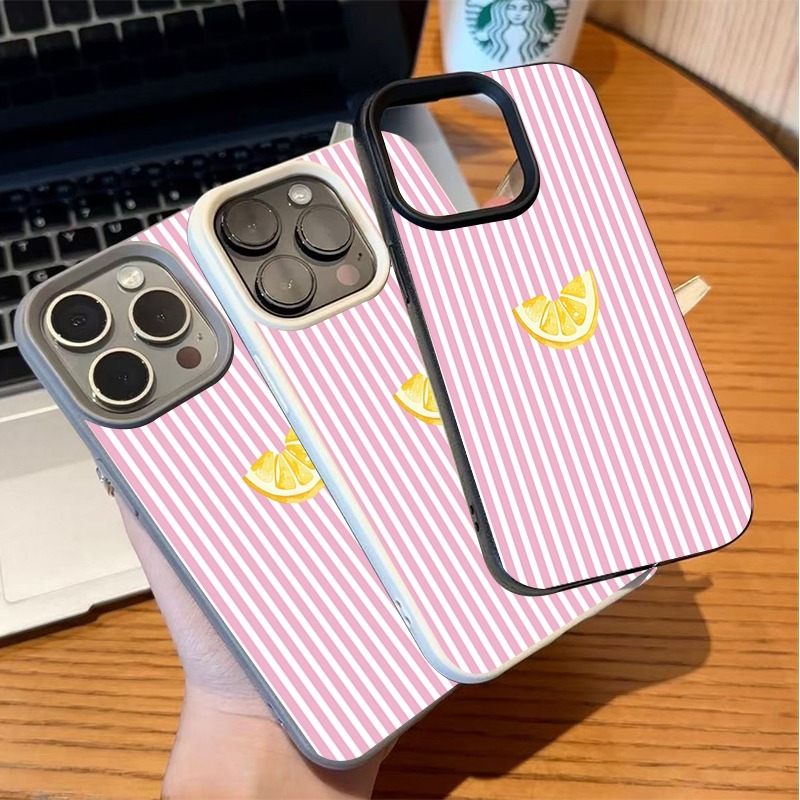Orange Pink and White Stripes  - огляд і ціна Phone Cases Pink