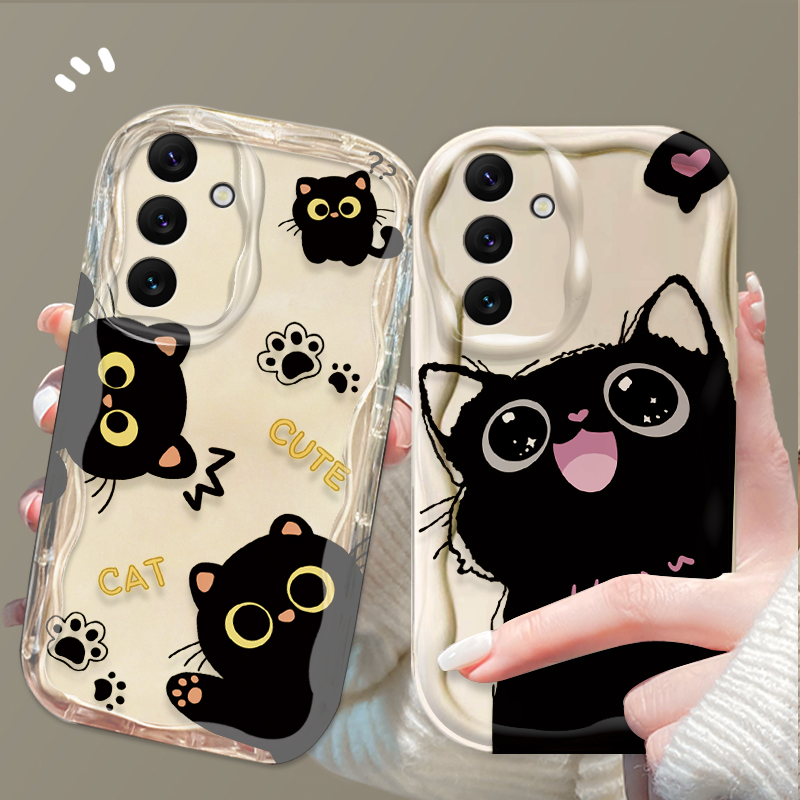 Cute Big Eyes Black Cat Case f - огляд і ціна Phone Cases A14 Samsung