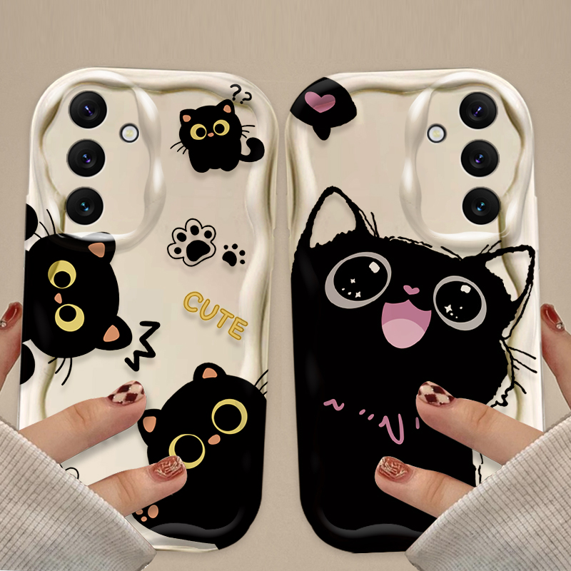 Cute Big Eyes Black Cat Case f - огляд і ціна Phone Cases A14 Samsung