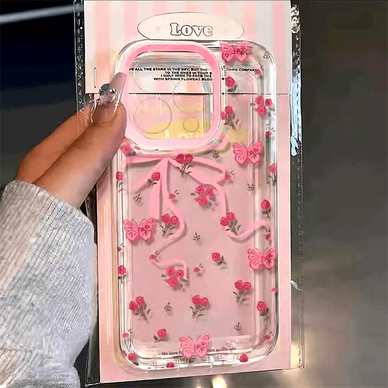 Elegant Pink Butterfly Rose Fl - огляд і ціна Phone Cases Pink