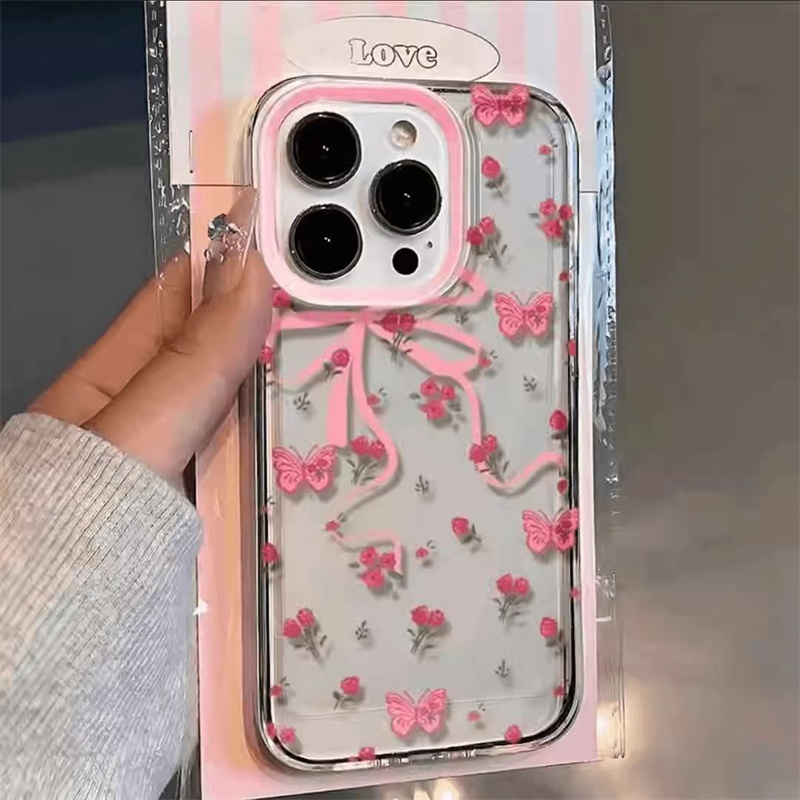 Elegant Pink Butterfly Rose Fl - огляд і ціна Phone Cases Pink