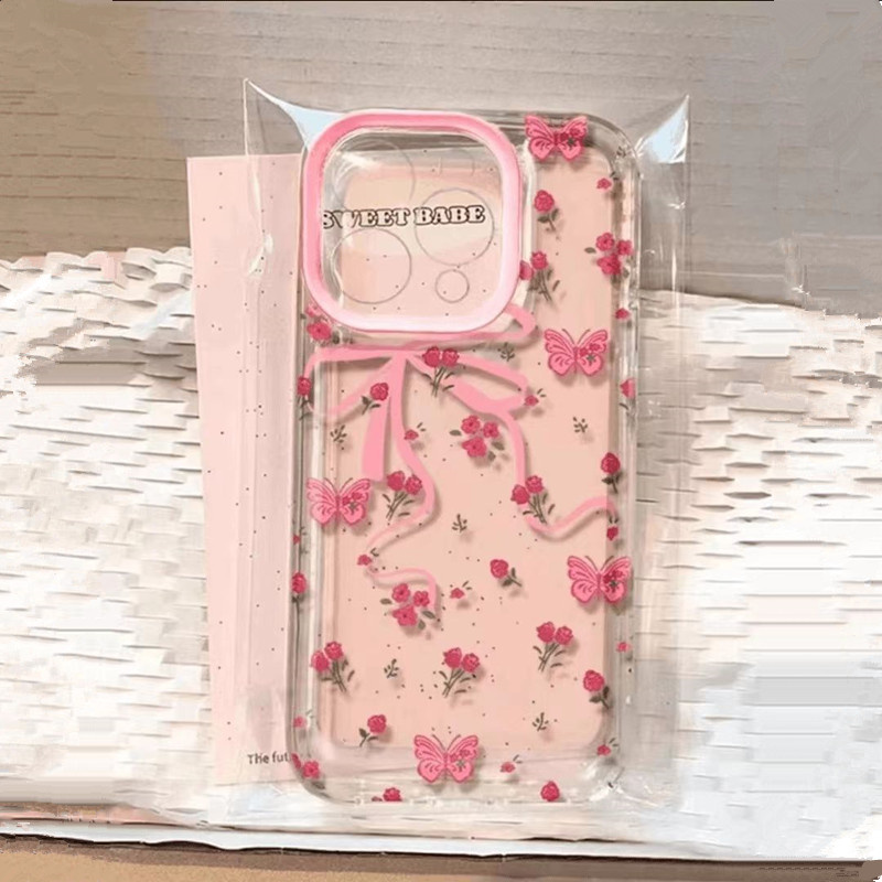 Elegant Pink Butterfly Rose Fl - огляд і ціна Phone Cases Pink