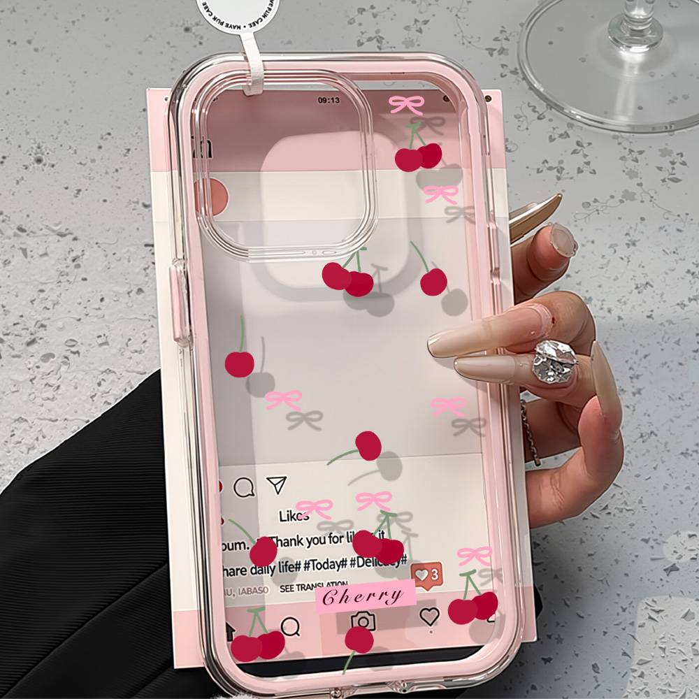 2in1 Pink Flower Case For iPho - огляд і ціна Phone Cases Pink