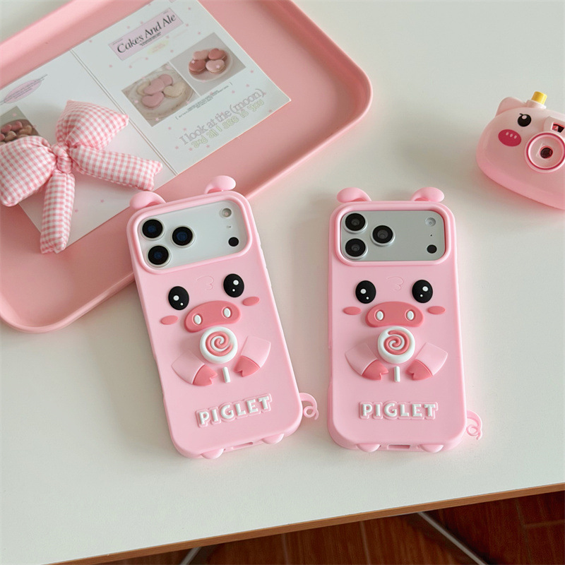 Korean 3D Rotating Candy Carto - огляд і ціна Phone Cases Pink