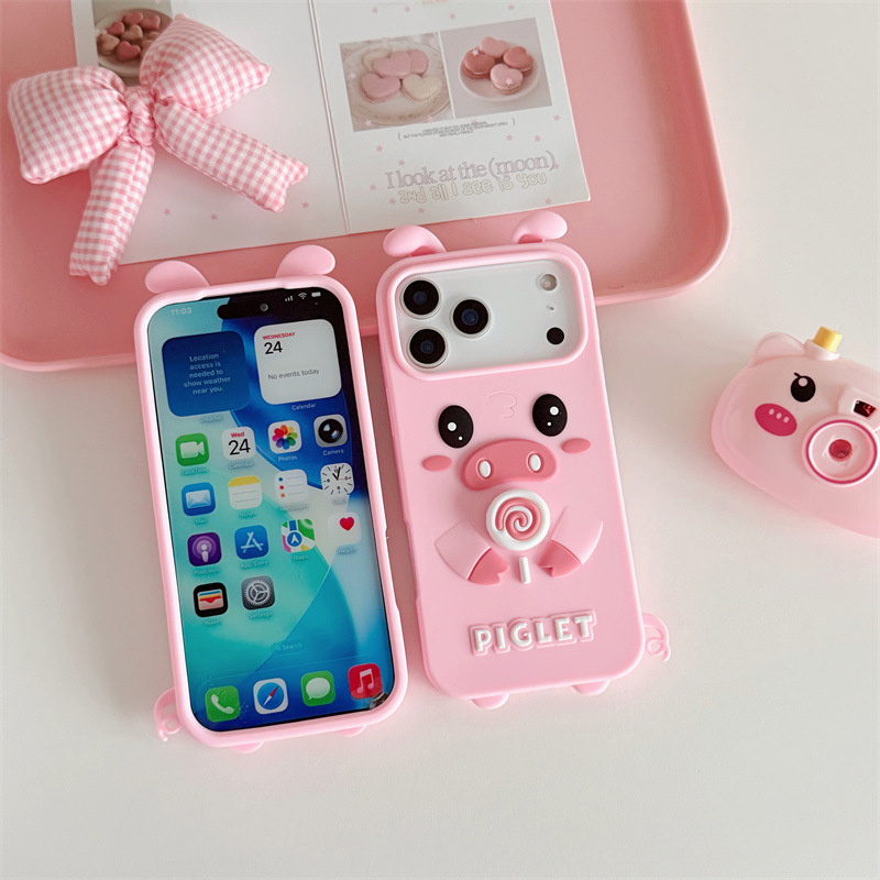 Korean 3D Rotating Candy Carto - огляд і ціна Phone Cases Pink