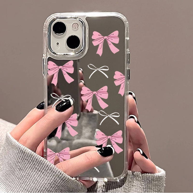 Cute Pink Black Bow Pattern Mi - огляд і ціна Phone Cases Pink